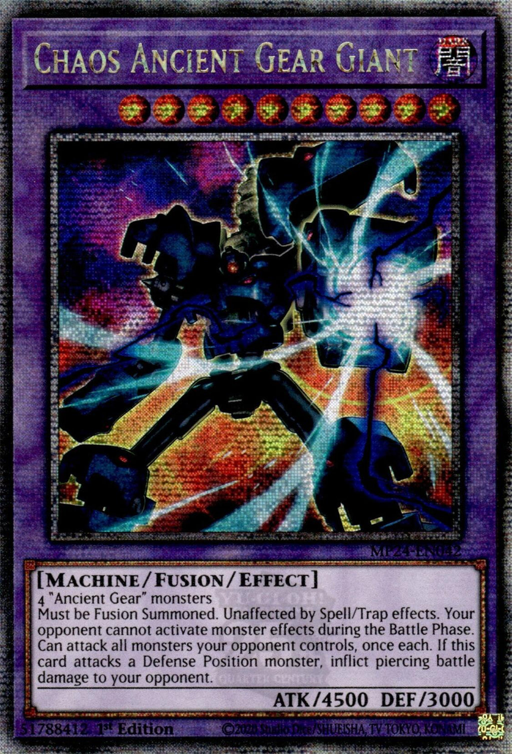 Chaos Ancient Gear Giant (Quarter Century Secret Rare) (MP24-EN042) - Quarter Century Secret Rare
