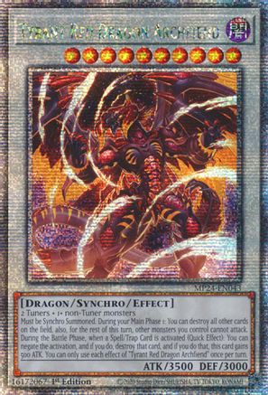 Tyrant Red Dragon Archfiend (Quarter Century Secret Rare) (MP24-EN043) - Quarter Century Secret Rare