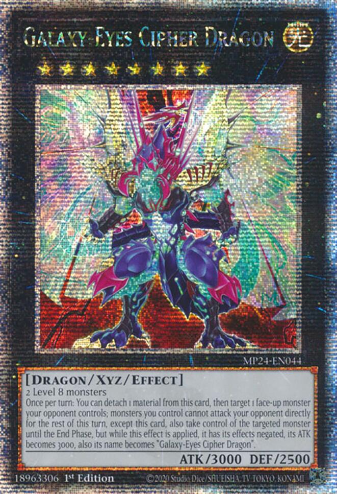 Galaxy-Eyes Cipher Dragon (Quarter Century Secret Rare) (MP24-EN044) - 25th Anniversary Tin: Dueling Mirrors 1st Edition