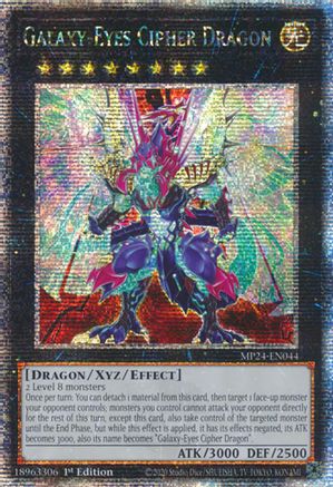 Galaxy-Eyes Cipher Dragon (Quarter Century Secret Rare) (MP24-EN044) - 25th Anniversary Tin: Dueling Mirrors 1st Edition
