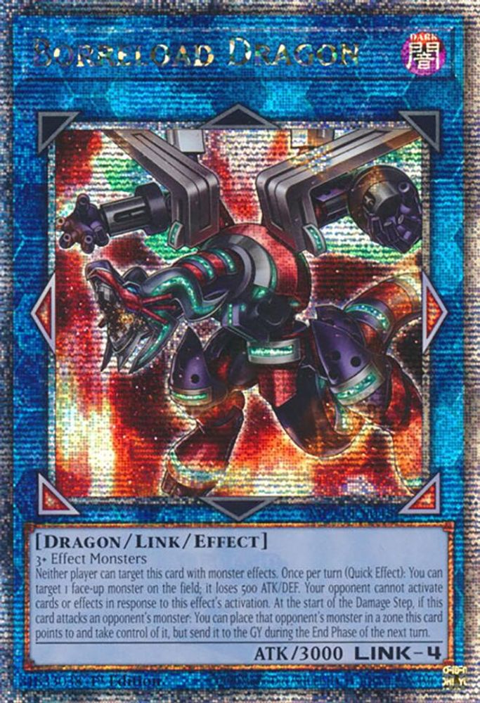 Borreload Dragon (Alternate Art) (Quarter Century Secret Rare) (MP24-EN048) - Quarter Century Secret Rare