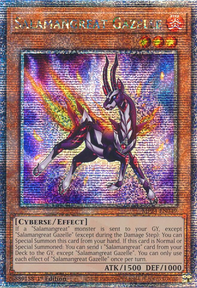 Salamangreat Gazelle (Quarter Century Secret Rare) (MP24-EN049) - Quarter Century Secret Rare