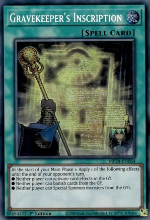Gravekeeper's Inscription (MP24-EN064) - Prismatic Secret Rare