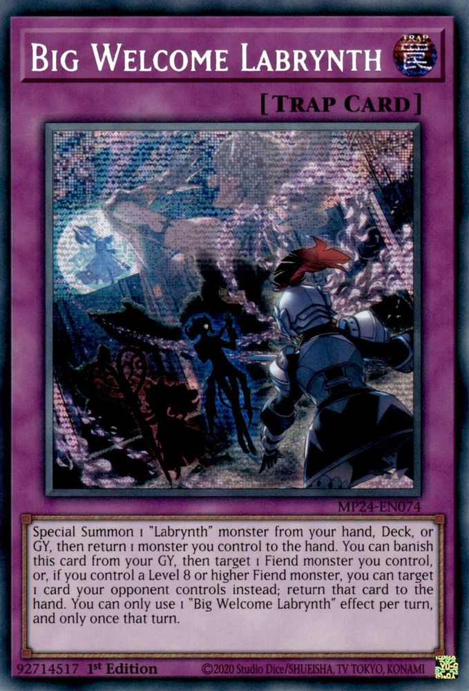 Big Welcome Labrynth (MP24-EN074) - Prismatic Secret Rare