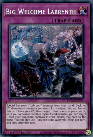 Big Welcome Labrynth (MP24-EN074) - Prismatic Secret Rare