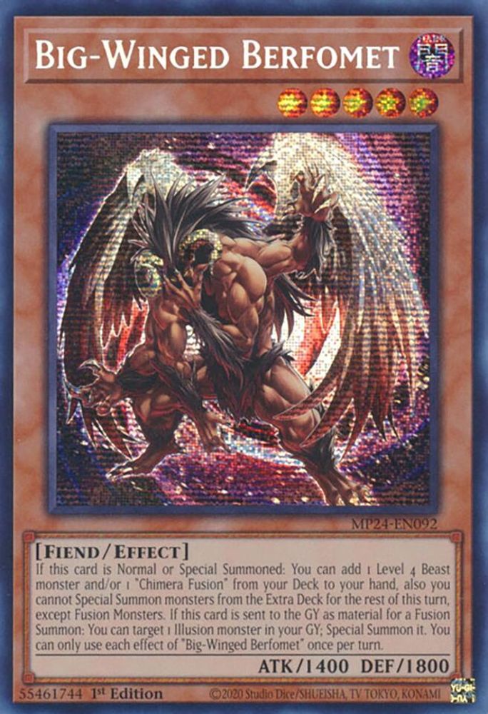 Big-Winged Berfomet (MP24-EN092) - Prismatic Secret Rare