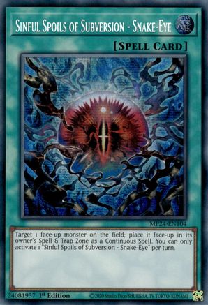 Sinful Spoils of Subversion - Snake-Eye (MP24-EN104) - Prismatic Secret Rare