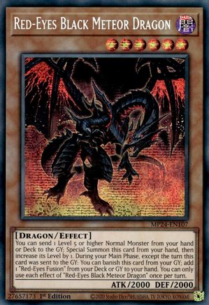 Red-Eyes Black Meteor Dragon (MP24-EN107) - Prismatic Secret Rare