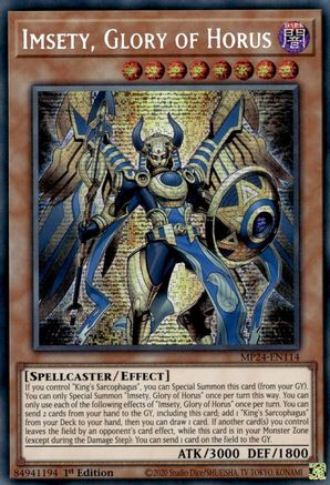 Imsety, Glory of Horus (MP24-EN114) - Prismatic Secret Rare