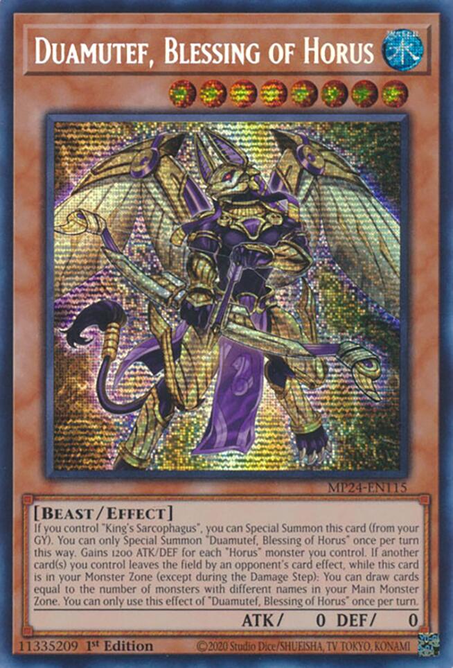 Duamutef, Blessing of Horus (MP24-EN115) - Prismatic Secret Rare