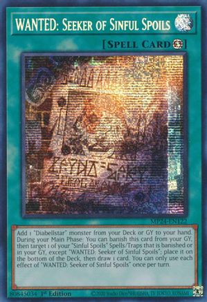 WANTED: Seeker of Sinful Spoils (MP24-EN122) - Prismatic Secret Rare