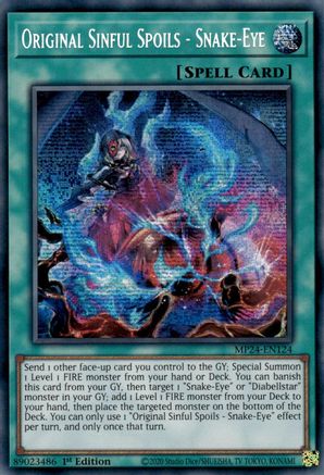 Original Sinful Spoils - Snake-Eye (MP24-EN124) - Prismatic Secret Rare