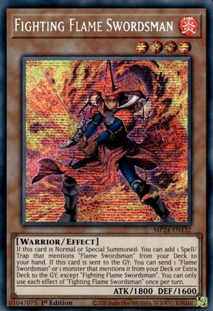 Fighting Flame Swordsman (MP24-EN132) - Prismatic Secret Rare