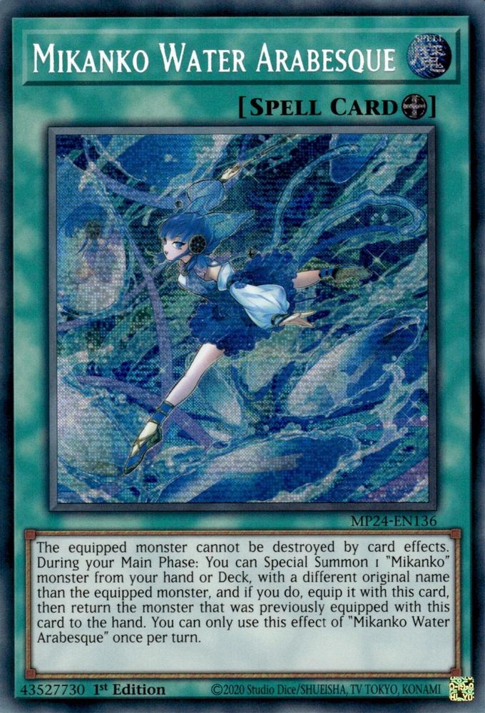 Mikanko Water Arabesque (MP24-EN136) - Prismatic Secret Rare