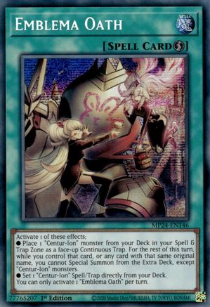 Emblema Oath (MP24-EN146) - Prismatic Secret Rare