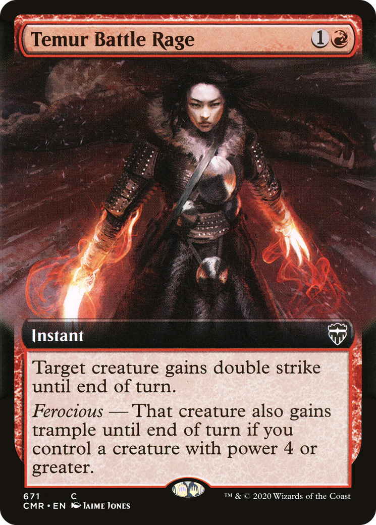 Temur Battle Rage (Art étendu) [Commander Legends] 