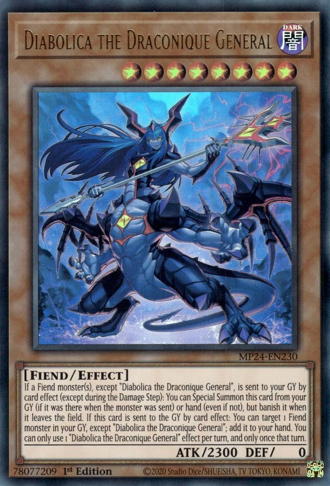 Diabolica the Draconique General (MP24-EN230) - Ultra Rare