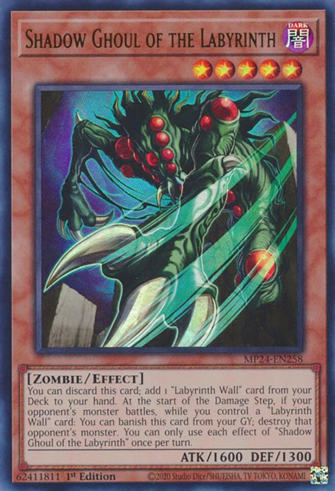 Shadow Ghoul of the Labyrinth (MP24-EN258) - Ultra Rare