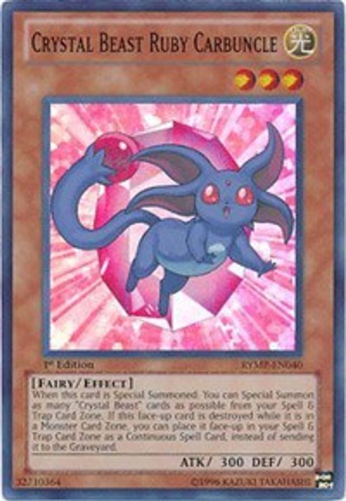 Crystal Beast Ruby Carbuncle (RYMP-EN040) - Super Rare