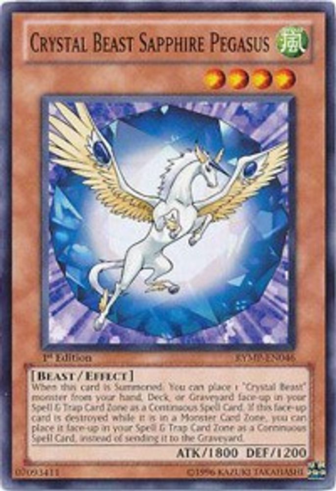 Crystal Beast Sapphire Pegasus (RYMP-EN046) - Common