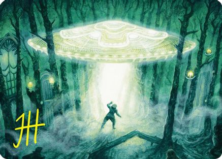 Unidentified Hovership Art Card (Gold-Stamped Signature) (ASDSK-002) - Art Series: Duskmourn: House of Horror