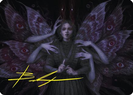 Demonic Counsel Art Card (7/54) (Gold-Stamped Signature) (ASDSK-007) - Art Series: Duskmourn: House of Horror