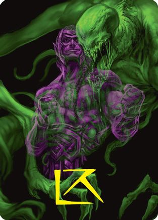 Tyvar, the Pummeler Art Card (Gold-Stamped Signature) (ASDSK-041) - Art Series: Duskmourn: House of Horror