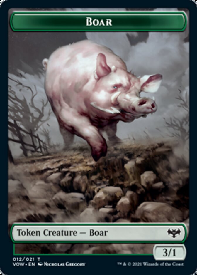 Zombie (008) // Jeton double face sanglier [Innistrad : Jetons de vœu cramoisi] 