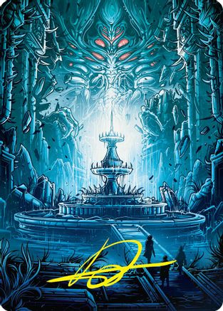 Island Art Card (Gold-Stamped Signature) (ASDSK-028) - Art Series: Duskmourn: House of Horror