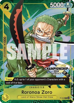 Roronoa Zoro (CS 2024 Event Pack Finalist) (P-042) - Promo