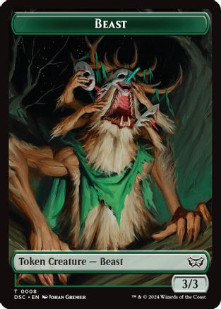 Beast // Scarecrow Double-Sided Token (DSC-8 // 23) - Commander: Duskmourn: House of Horror