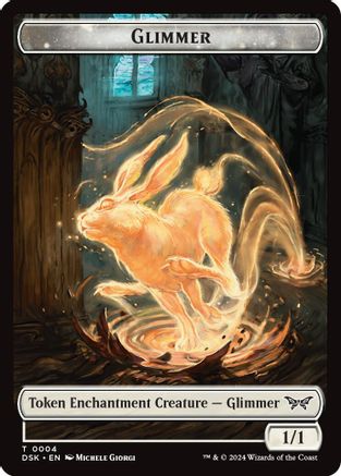 Glimmer // Scarecrow Double-Sided Token (DSC-4 // 23) - Commander: Duskmourn: House of Horror