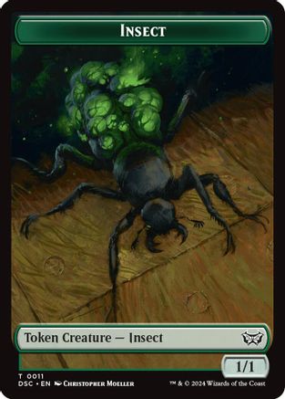 Insect (0011) // Ooze (0014) Double-Sided Token (DSC-11 // 14) - Commander: Duskmourn: House of Horror