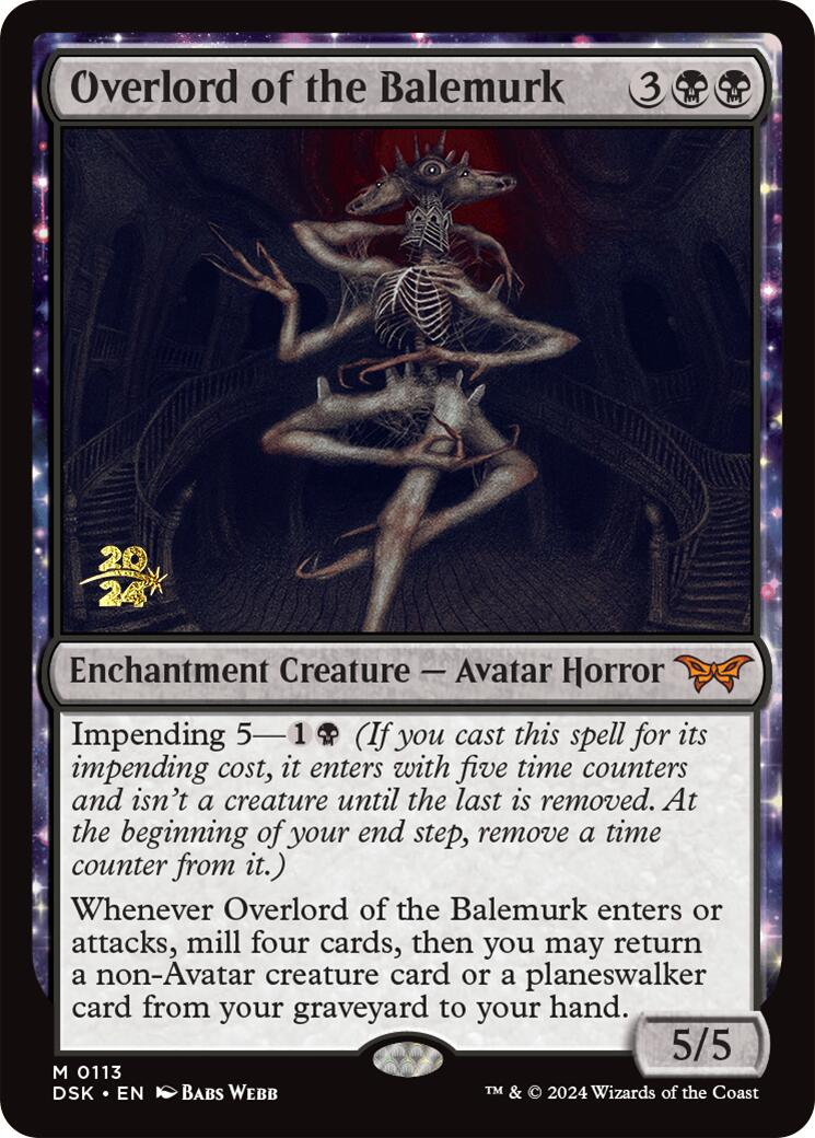 Overlord of the Balemurk (PRE-113) - Duskmourn: House of Horror Promos: (enchantment) Foil
