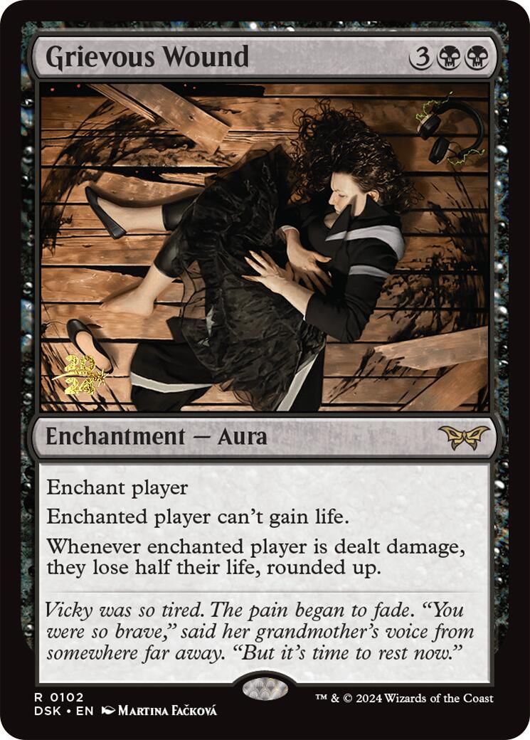 Grievous Wound (PRE-102) - Duskmourn: House of Horror Promos Foil