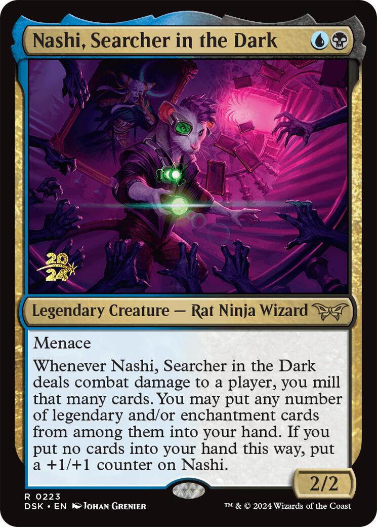 Nashi, Searcher in the Dark (PRE-223) - Duskmourn: House of Horror Promos Foil