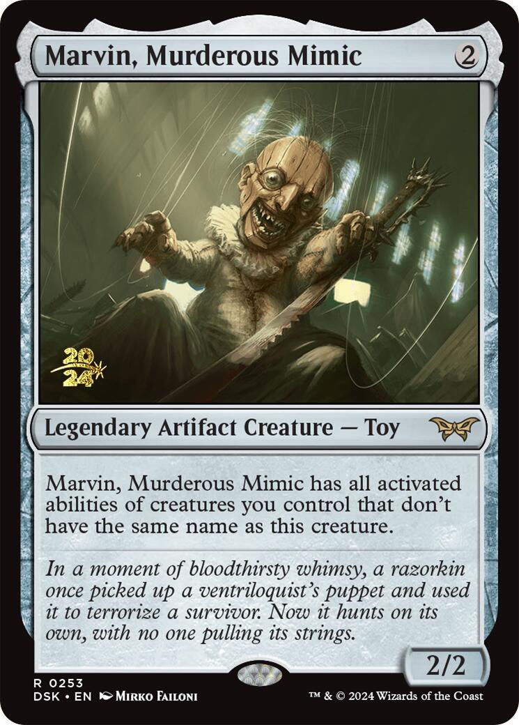 Marvin, Murderous Mimic (PRE-253) - Duskmourn: House of Horror Promos Foil
