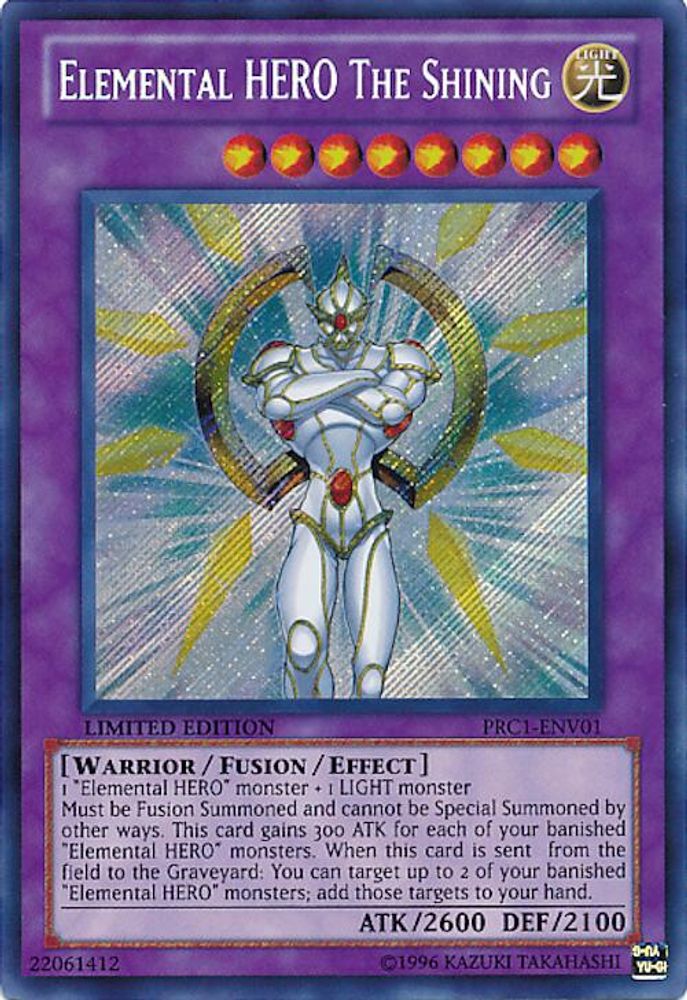 Elemental HERO The Shining (PRC1-ENV01) - Secret Rare