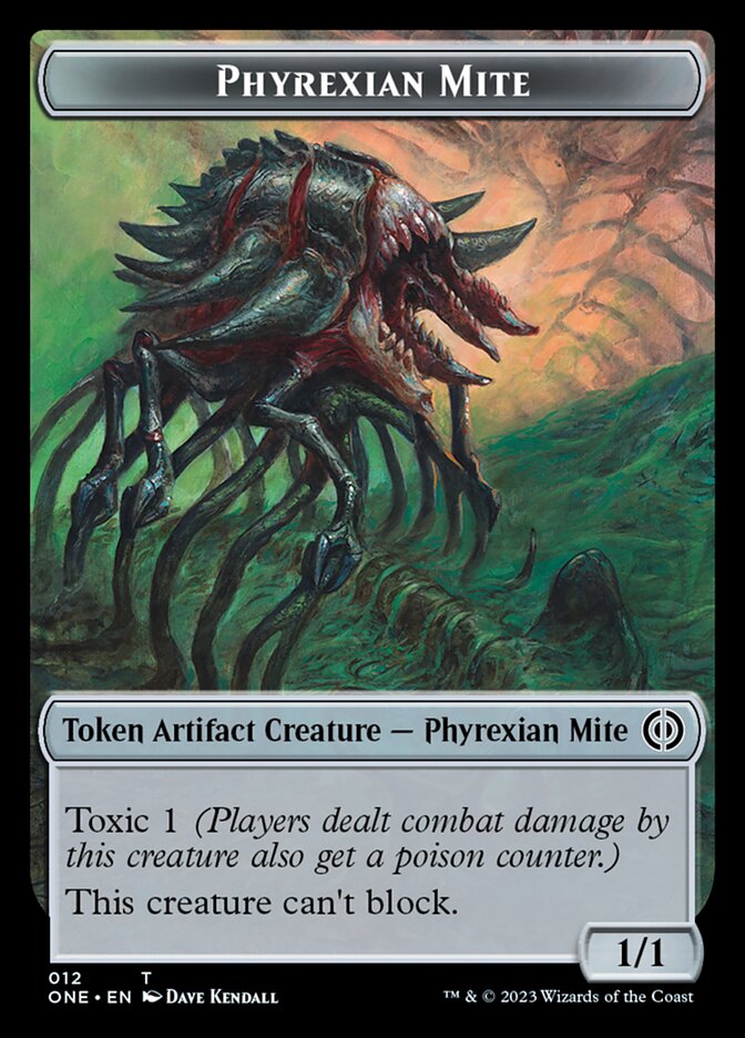 Phyrexian Mite (011) // Phyrexian Mite (012) Jeton double face [Phyrexia : All Will Be One Tokens] 