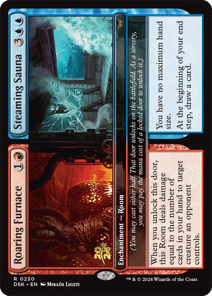 Roaring Furnace // Steaming Sauna (PRE-230) - Duskmourn: House of Horror Promos Foil