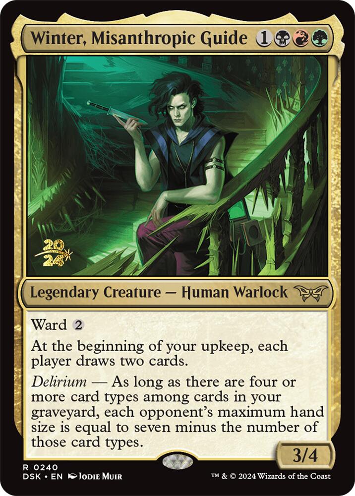 Winter, Misanthropic Guide (PRE-240) - Duskmourn: House of Horror Promos Foil