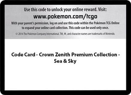 Code Card - Sea & Sky Premium Collection  - Code Card