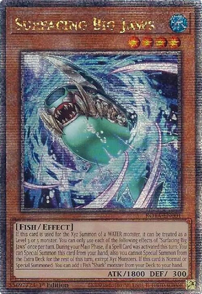 Surfacing Big Jaws (Quarter Century Secret Rare) (ROTA-EN001) - Quarter Century Secret Rare