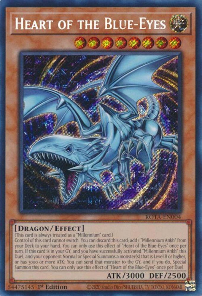 Heart of the Blue-Eyes (ROTA-EN004) - Secret Rare