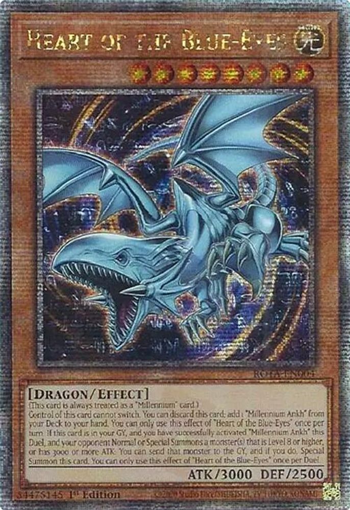 Heart of the Blue-Eyes (Quarter Century Secret Rare) (ROTA-EN004) - Quarter Century Secret Rare