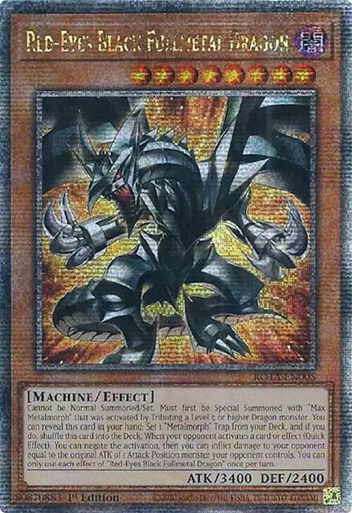 Red-Eyes Black Fullmetal Dragon (Quarter Century Secret Rare) (ROTA-EN005) - Rage of the Abyss 1st Edition