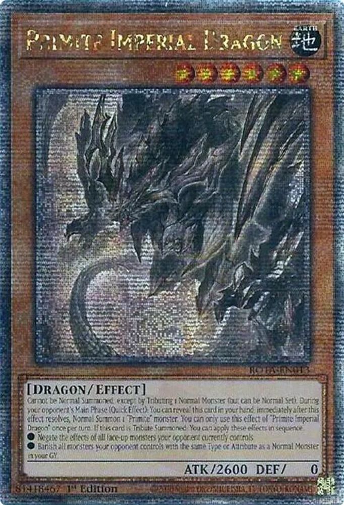 Primite Imperial Dragon (Quarter Century Secret Rare) (ROTA-EN013) - Quarter Century Secret Rare