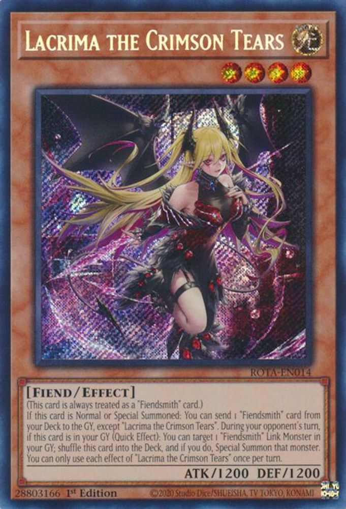 Lacrima the Crimson Tears (ROTA-EN014) - Secret Rare