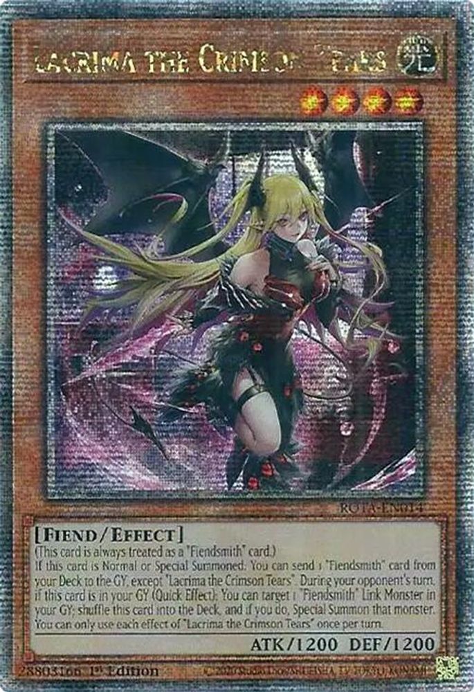 Lacrima the Crimson Tears (Quarter Century Secret Rare) (ROTA-EN014) - Quarter Century Secret Rare