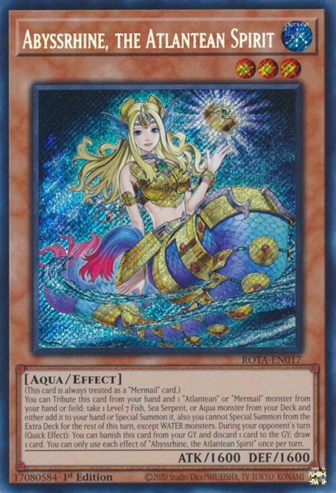 Abyssrhine, the Atlantean Spirit (ROTA-EN017) - Secret Rare